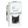 Single, RJ45 socket, for built-in, white color,antibacterial,Mosaic, Legrand, 76582