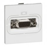 Socket VGA, single, HD15, for built-in, white, screw terminals, 78757