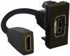 Socket HDMI, single, HDMI, for built-in, color black, Mosaic, Legrand, 79478L