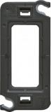 Монтажна рамка, Legrand, Mosaic, единична, цвят черен, 80250