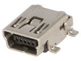Connector, USB B mini, SMT, 1734035-2