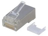 Connector, for internet, RJ45, crimp, shielded, CONEC