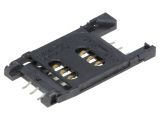Connector, for SIM card, SMT, C707 10M006 049 2A