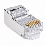 Конектор (букса), за интернет, RJ45, Cat 5e, кримпване, екраниран, TEL0073LP, VEMARK