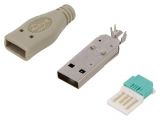 Конектор, USB-A, кримпване, UP0003