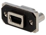 Connector, USB B mini, THT, MUSB-B551-04