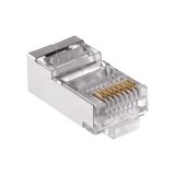 Конектор (букса), за интернет, RJ45, Cat. 6e, кримпване, екраниран, TEL0074LP