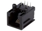 Connector (socket), for telephone, RJ12, THT, TE CONNECTIVITY 141526