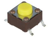 Micro Push Button, with soldering pins, model DTSM-62Y-V-B