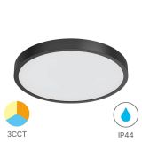 LED панел, за обемен монтаж, 20W, кръг, 1600lm, 230VAC, 3в1 цвята, ф305x70mm, черен, BH15-00181, IP44