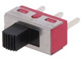 Slide switch with 2 positions, model 1101M2S3CQE2