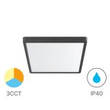 LED panel, surface-mounted, 20W, square, 1600lm, 230VAC, 3in1 color, 230x230mm, BP07-10281