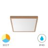 LED панел, за обемен монтаж, 20W, квадрат, 1600lm, 230VAC, 3в1 цвята, 230x230mm, дърво, BP07-10287, IP40
 - 1