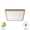 LED панел, за обемен монтаж, 26W, квадрат, 2100lm, 230VAC, 3в1 цвята, 300x300mm, дърво, BP07-10387, IP40
 - 1