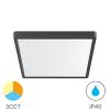 LED панел, за обемен монтаж, 36W, квадрат, 2600lm, 230VAC, 3в1 цвята, 400x400mm, черен, BP07-10481, IP40
 - 1