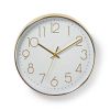 Circular wall clock plastic 300mm quartz CLWA015PC30GD NEDIS - VIKIWAT
 - 1