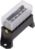 Holder for auto fuses with cover and 6 slots, MTA 0100560, 32VDC/100A