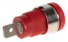 Connector, output, socket for banana plug 4mm, red, 15x30mm
 - 2