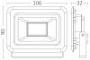 LED прожектор, 10W, 230VAC, 800lm, 3000K, топло бял, IP65, BT60-31001 - 4