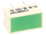 LED diode, green, 14x7.5mm, 9~52mcd, 20mA, 120°, THT