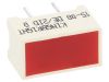 LED диод, червен, 14x7.5mm, 9~31mcd, 20mA, 120°, THT