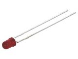 LED diode, red, 3mm, 3.4mcd, 10mA, 60°, THT
