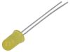 LED diode, yellow, 5mm, 0.9~2.1mcd, 2mA, 50°, THT
