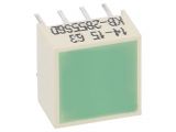 LED diode, green, 9.94x9.94mm, 20~50mcd, 20mA, 160°, THT