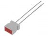 LED diode, red, 6.15x3.65mm, 5~20mcd, 20mA, 100°, flat, THT