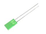 LED diode, green, 5x2.5mm, 1.3~8mcd, 20mA, 110°, flat, THT