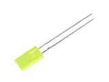 LED diode, yellow, 5x2.5mm, 1.3~8mcd, 20mA, 110°, flat, THT