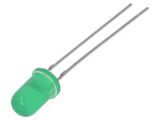 LED diode, green, 5mm, 15~30mcd, 10mA, 30°, THT 142896