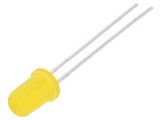 LED diode, yellow, 5mm, 1~3mcd, 2mA, 30°, THT