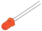 LED diode, orange, 5mm, 20~45mcd, 10mA, 30°, THT