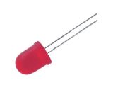 LED diode, red, 10mm, 40~150mcd, 20mA, 60°, THT