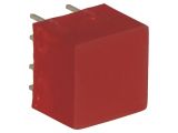 LED diode, red, 10x10mm, 20~100mcd, 10mA, 120°, THT