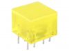 LED диод, жълт, 10x10mm, 5~20mcd, 10mA, 120°, THT