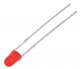 LED diode, red, 3mm, 8~50mcd, 20mA, 60°, THT 142940