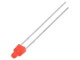 LED diode, red, 2mm, 70~120mcd, 20mA, 150°, THT