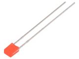 LED diode, red, 3.2x2x4.15mm, 70~120mcd, 20mA, 130°, flat, THT