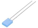 LED diode, blue, 5x2x7.15mm, 160~270mcd, 20mA, 130°, flat, THT