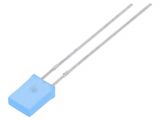 LED diode, blue, 5x2x7.05mm, 160~270mcd, 20mA, 130°, flat, THT
