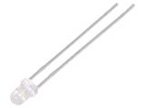LED diode, cool white, 3mm, 1600~2500mcd, 20mA, 40°, THT