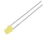 LED диод, жълт, 3mm, 45~90mcd, 20mA, 130°, THT