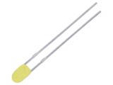 LED diode, yellow, 3mm, 90~160mcd, 20mA, 80°, THT