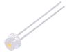 LED diode, warm white, 4.8mm, 1300~2200mcd, 20mA, 100°, THT