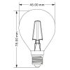 LED лампа FIlament 4W, E14, 220VAC, 400lm, 2700K, топлобяла, P45, BA37-00410 - 3