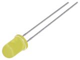 LED diode, yellow, 5mm, 120~210mcd, 20mA, 60°, THT