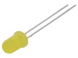 LED diode, yellow, 5mm, 38~43mcd, 20mA, 40°, THT