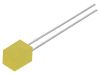 LED diode, yellow, 5x5mm, 7~15mcd, 20mA, 146°, square, THT